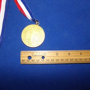 Vintage Jostens's Victory Medal - 1990 - Marked H-H - Gold Tone Metal